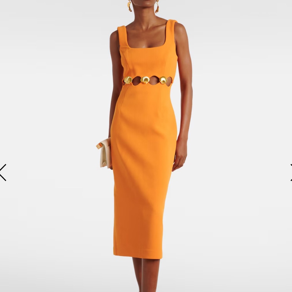 Rebecca Vallance Sirene Cutout Midi Dress, sz US 2/UK6